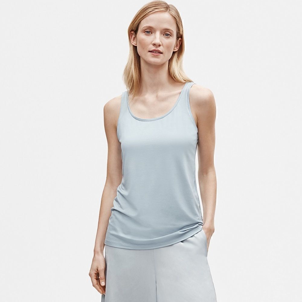 EILEEN FISHER TENCEL JERSEY SLIM SHELL TANK